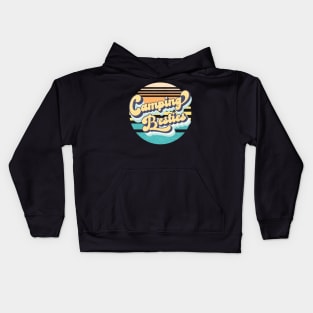 Camping Besties Retro Camping Lover Camper Best Friends Gift Kids Hoodie